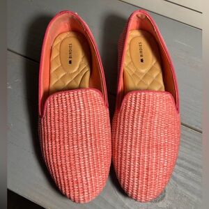 Birdies Coral Pink Woven Flats